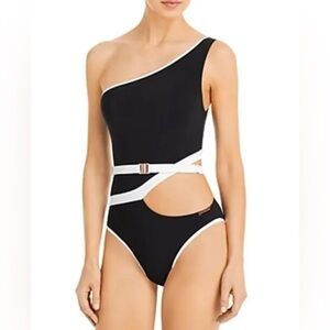 Alexandra Miro Tatiana Asymmetric One Piece Swimsuit, Size Medium